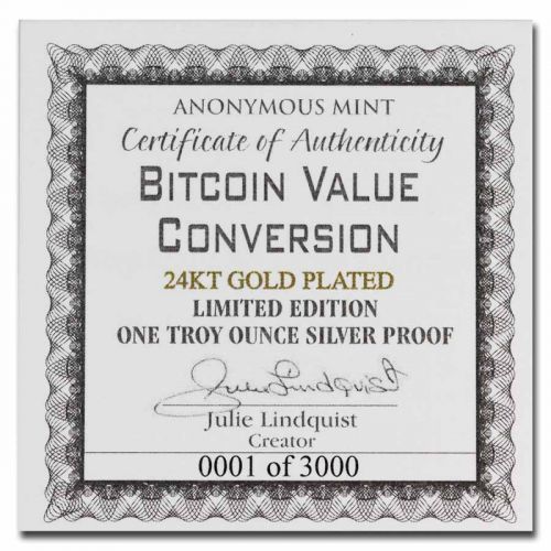 Bitcoin 1 Oz silver a gold sada v boxu